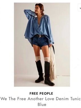 We The Free Another Love Soft Denim Tunic
